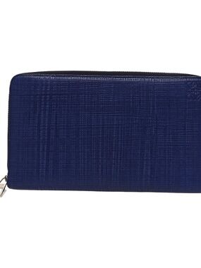Loewe Royal Blue Leather Zip-Around Wallet